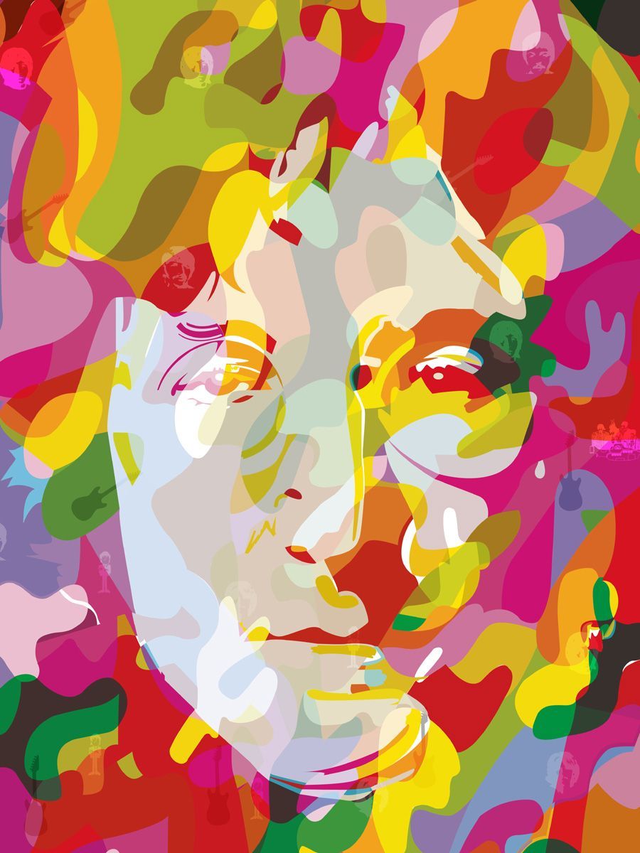 Editions d'art de GABY JOSEPHINE a pour titre  LENNON style graphique dim : GABY JOSEPHINEprix:70