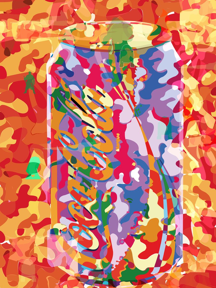 Editions d'art de GABY JOSEPHINE a pour titre  COCA COLA style graphique dim : GABY JOSEPHINEprix:70