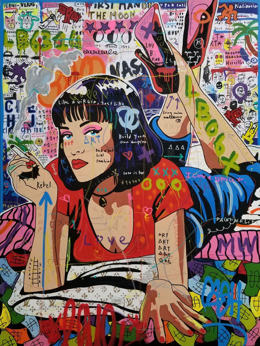 Editions d'art de JISBAR a pour titre  PULP FICTION style figuratif dim : JISBARprix: