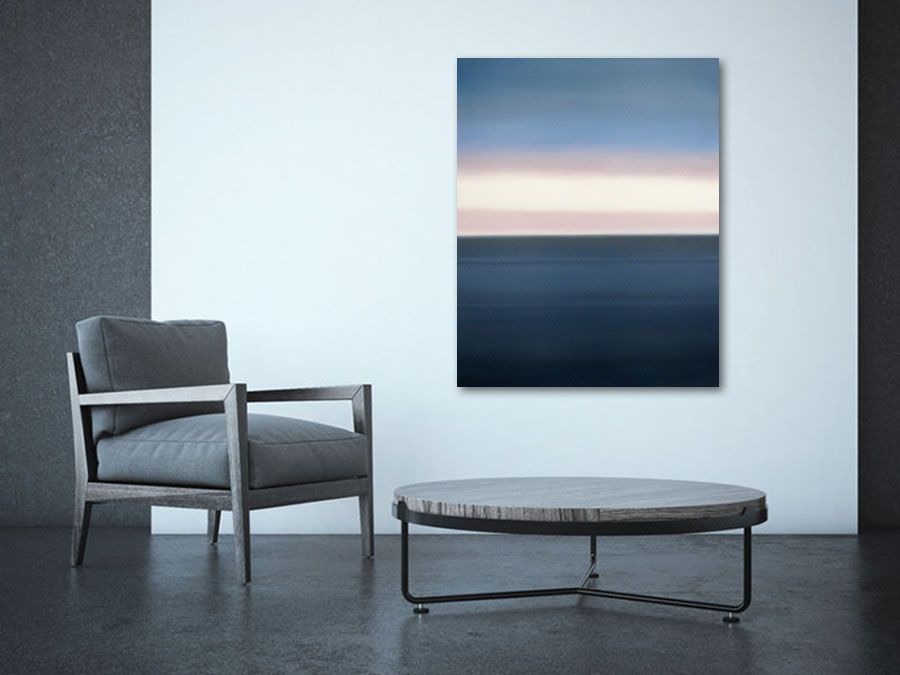 Tableau de ELISE BARAT a pour titre  MICHIGAN LAKE XXIV style abstrait dim : ELISE BARATprix: