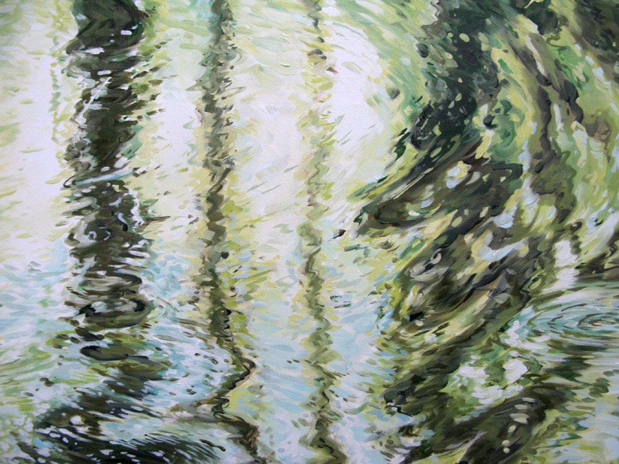 Tableau de ELISE BARAT a pour titre  PLONGEON AU PLANEY XI style abstrait dim : ELISE BARATprix: