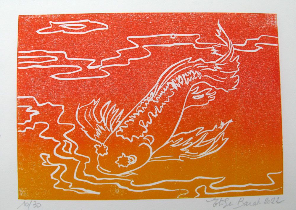 Editions d'art de ELISE BARAT a pour titre  CARPE KOI style figuratif dim : ELISE BARATprix:30