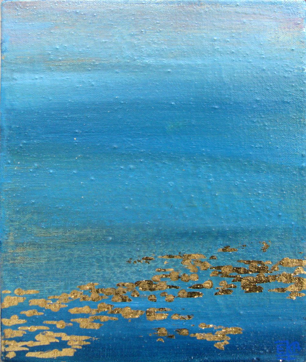 Tableau de ELKA a pour titre  BLEU # style abstrait dim : ELKAprix:
