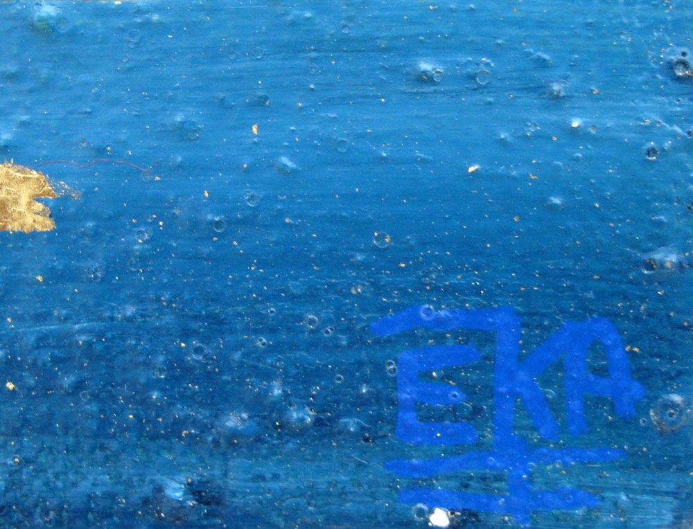 Tableau de ELKA a pour titre  BLEU # style abstrait dim : ELKAprix: