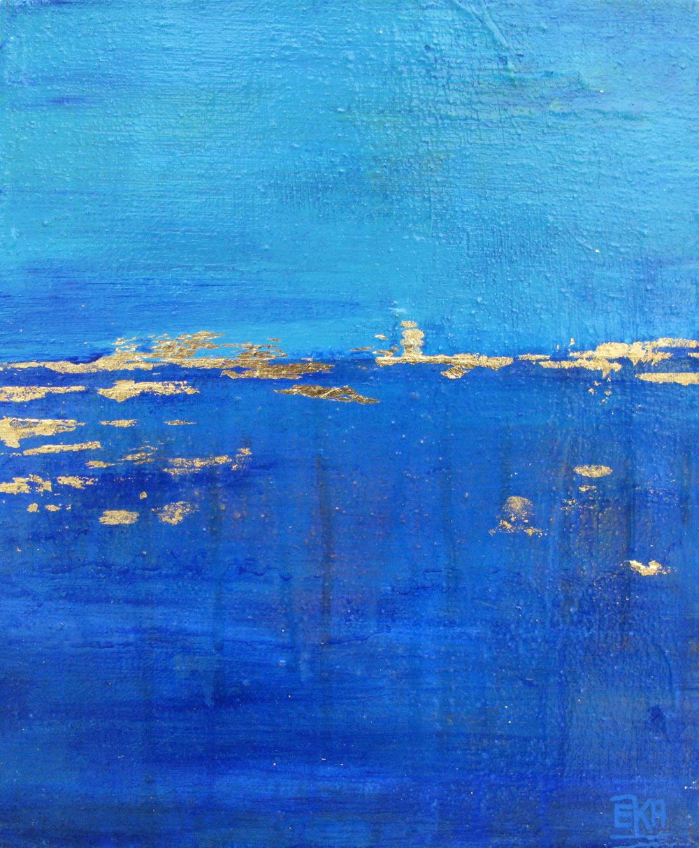Tableau de ELKA a pour titre  BLEU # style abstrait dim : ELKAprix: