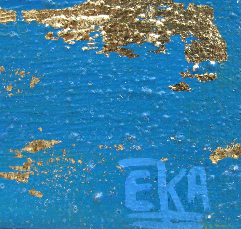 Tableau de ELKA a pour titre  BLEU # style abstrait dim : ELKAprix: