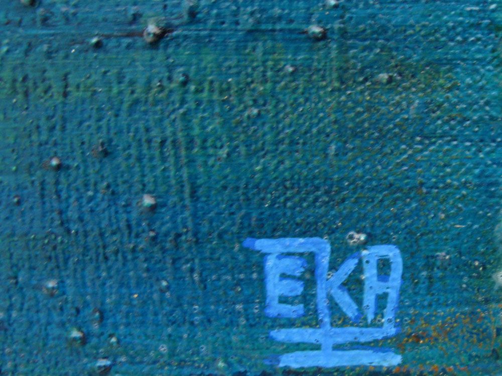 Tableau de ELKA a pour titre  BLEU # style abstrait dim : ELKAprix: