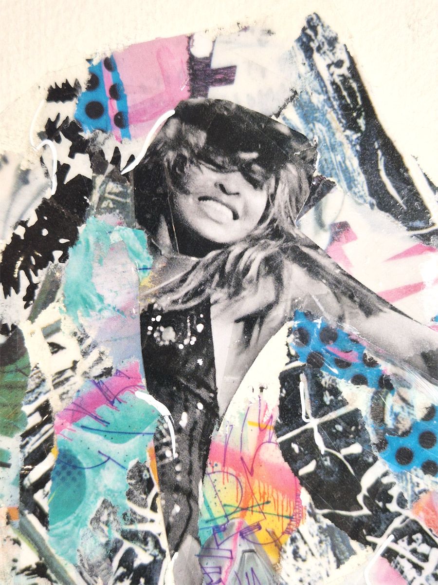 Editions d'art de FLOREPEA a pour titre  Tina style street art, graphique dim : FLOREPEAprix:100