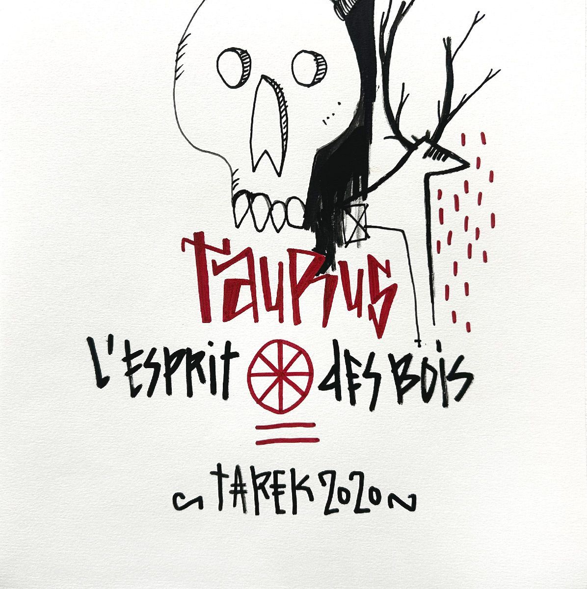 Dessin de TAREK a pour titre  Taurus style street pop art dim : TAREKprix:130