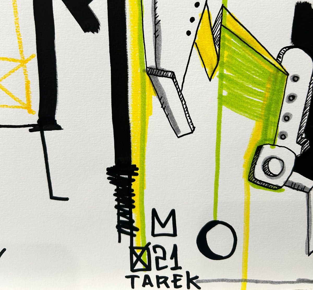 Dessin de TAREK a pour titre  Geometric style street pop art dim : TAREKprix:130
