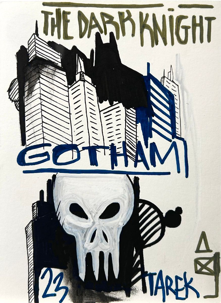 Dessin de TAREK a pour titre  The dark knight style street pop art dim : TAREKprix:130