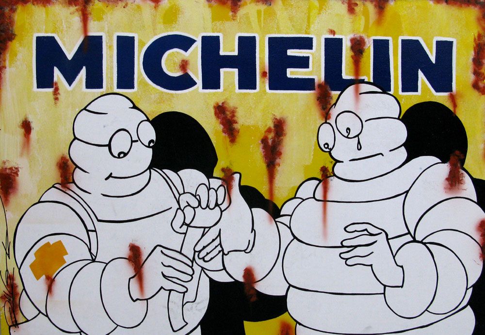Tableau de JUG a pour titre  Emergency style street pop art dim : JUGprix:900