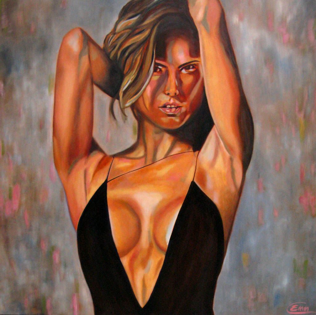 Tableau de EMILIE CREPIN a pour titre  Ivana style figuratif dim : EMILIE CREPINprix:1200