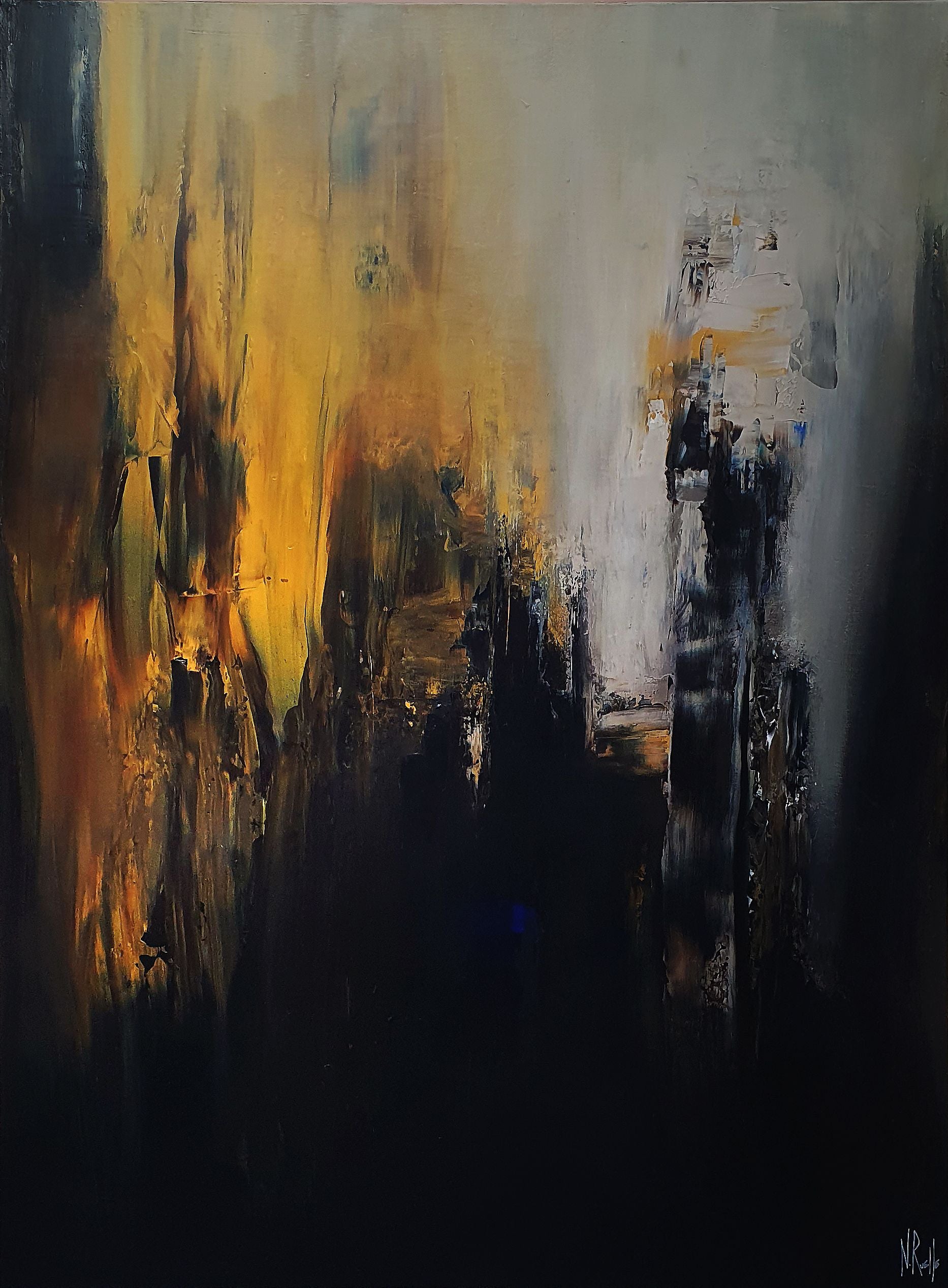 Tableau de RUELLE NICOLAS a pour titre  FIRELAND style abstrait dim : RUELLE NICOLASprix:1500