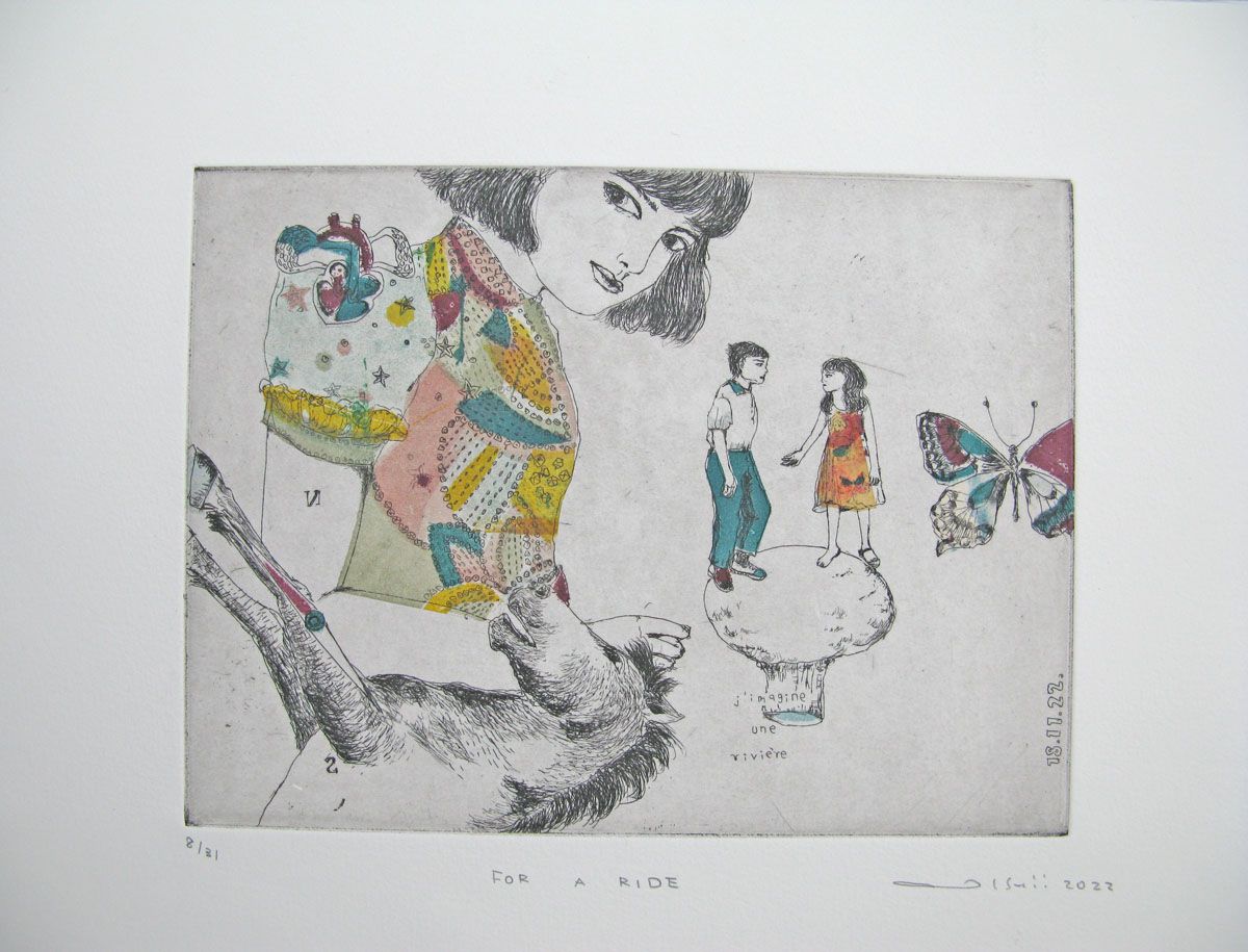 Editions d'art de ATSUKO ISHII a pour titre  FOR A RIDE style figuratif dim : ATSUKO ISHIIprix:130