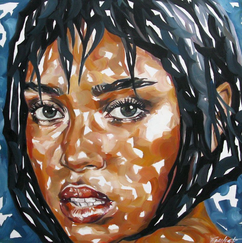 Tableau de FRESHA D a pour titre  Blue magic style street art  dim : FRESHA Dprix:950