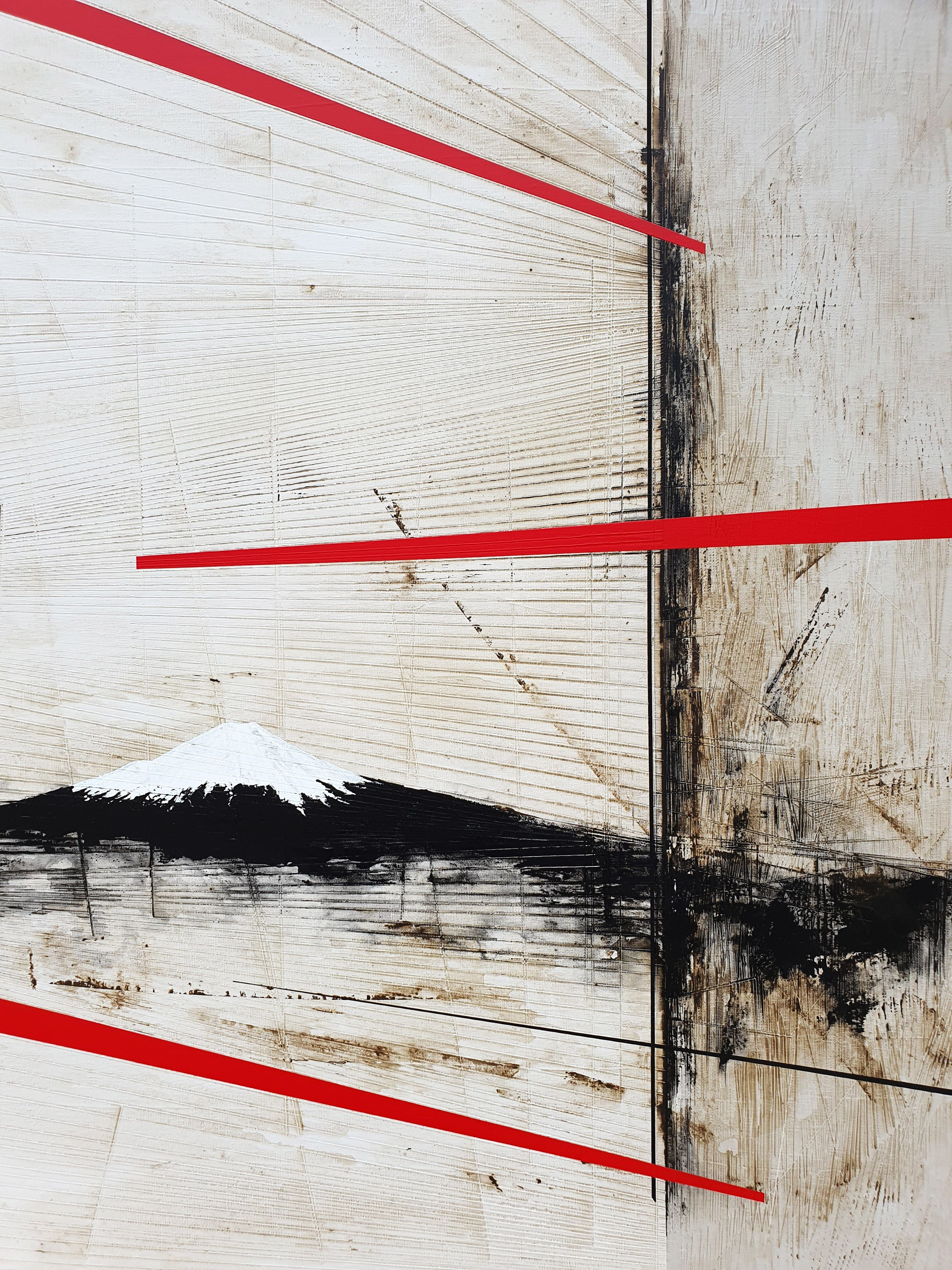 Tableau de LUDOVIC MERCHER a pour titre  FUJIYAMA style abstrait dim : LUDOVIC MERCHERprix:1000