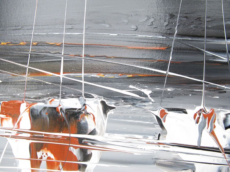 Tableau de F. BOUTET a pour titre  MARINE ABSTRAITE style figuratif dim : F. BOUTETprix:750