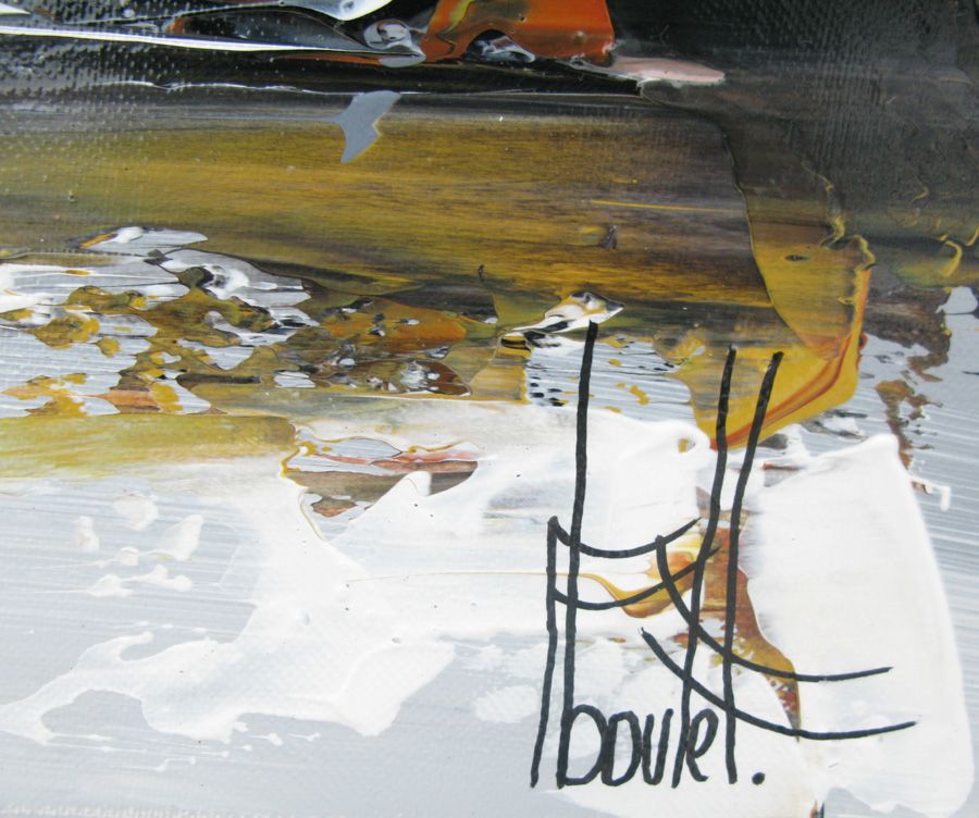 Tableau de F. BOUTET a pour titre  MARINE ABSTRAITE style figuratif dim : F. BOUTETprix:750