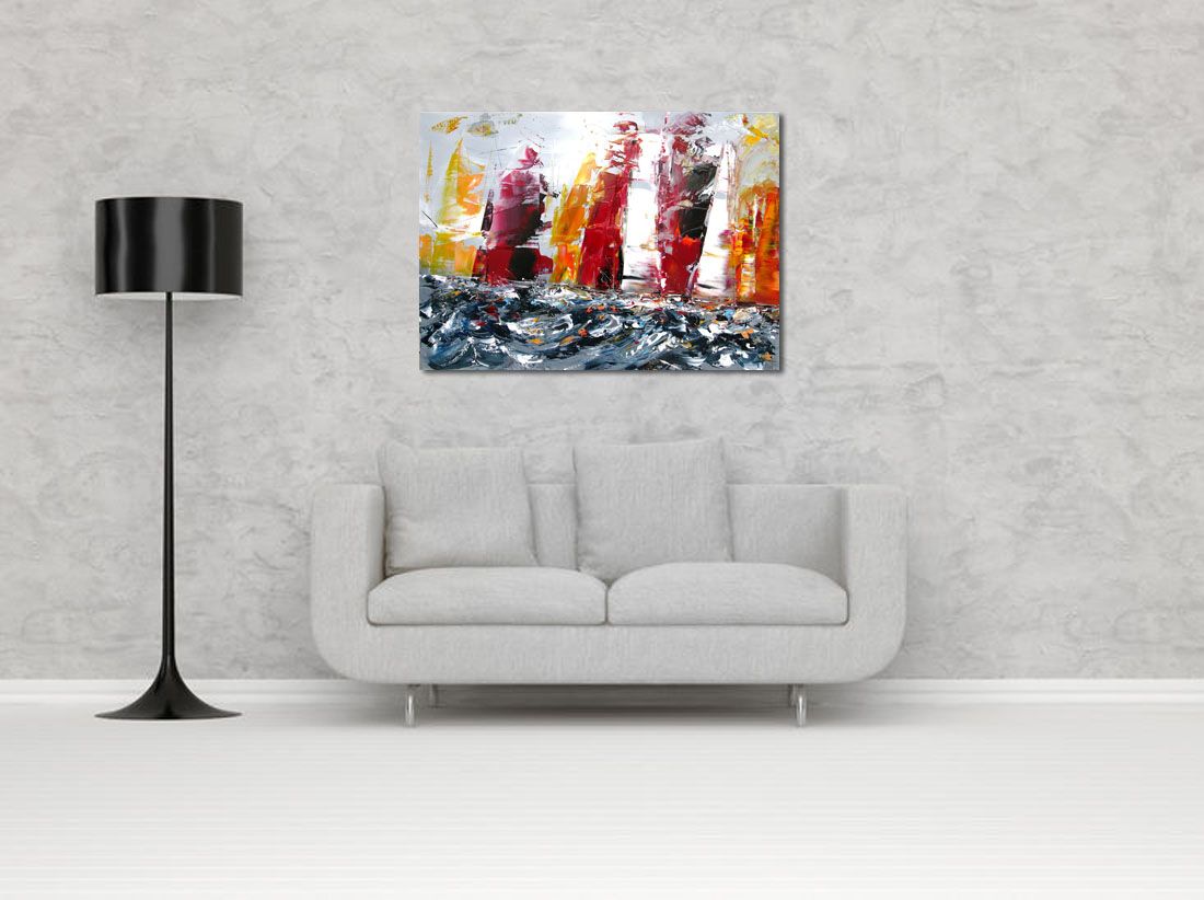Tableau de F. BOUTET a pour titre  MARINE ABSTRAITE 2022-24 style abstrait dim : F. BOUTETprix:1000