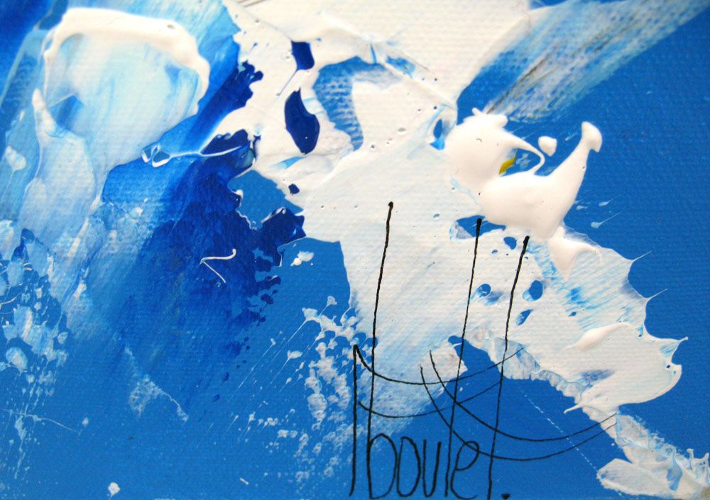 Tableau de F. BOUTET a pour titre  MARINE ABSTRAITE 2022-05 style abstrait dim : F. BOUTETprix:400