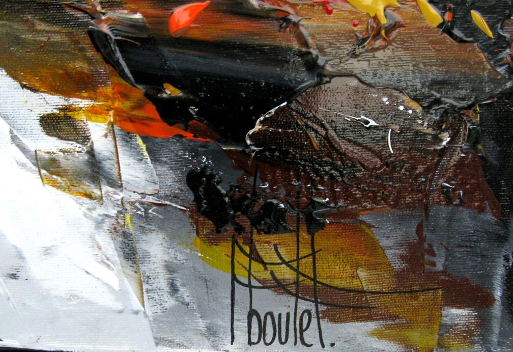 Tableau de F. BOUTET a pour titre  ON THE FIFTH style figuratif dim : F. BOUTETprix:1000