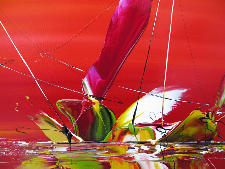 Tableau de F. BOUTET a pour titre  MARINE H style abstrait dim : F. BOUTETprix:1200