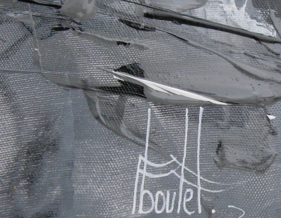 Tableau de F. BOUTET a pour titre  PAYSAGE URBAIN style figuratif dim : F. BOUTETprix:1000