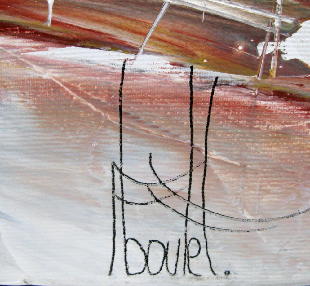 Tableau de F. BOUTET a pour titre  PAYSAGE URBAIN VIII style no dim : F. BOUTETprix:850