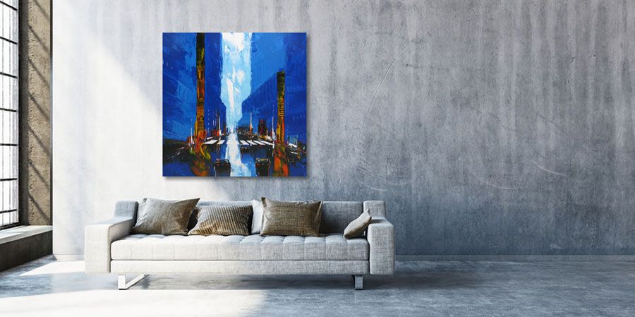 Tableau de F. BOUTET a pour titre  CITY C style figuratif dim : F. BOUTETprix: