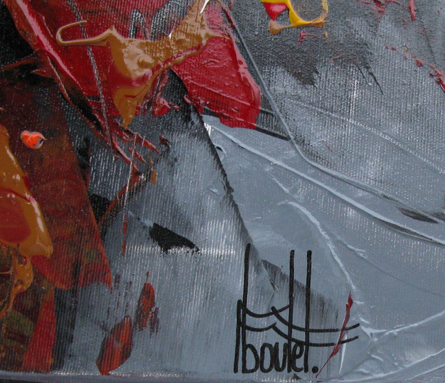 Tableau de F. BOUTET a pour titre  CITY E style figuratif dim : F. BOUTETprix:1100