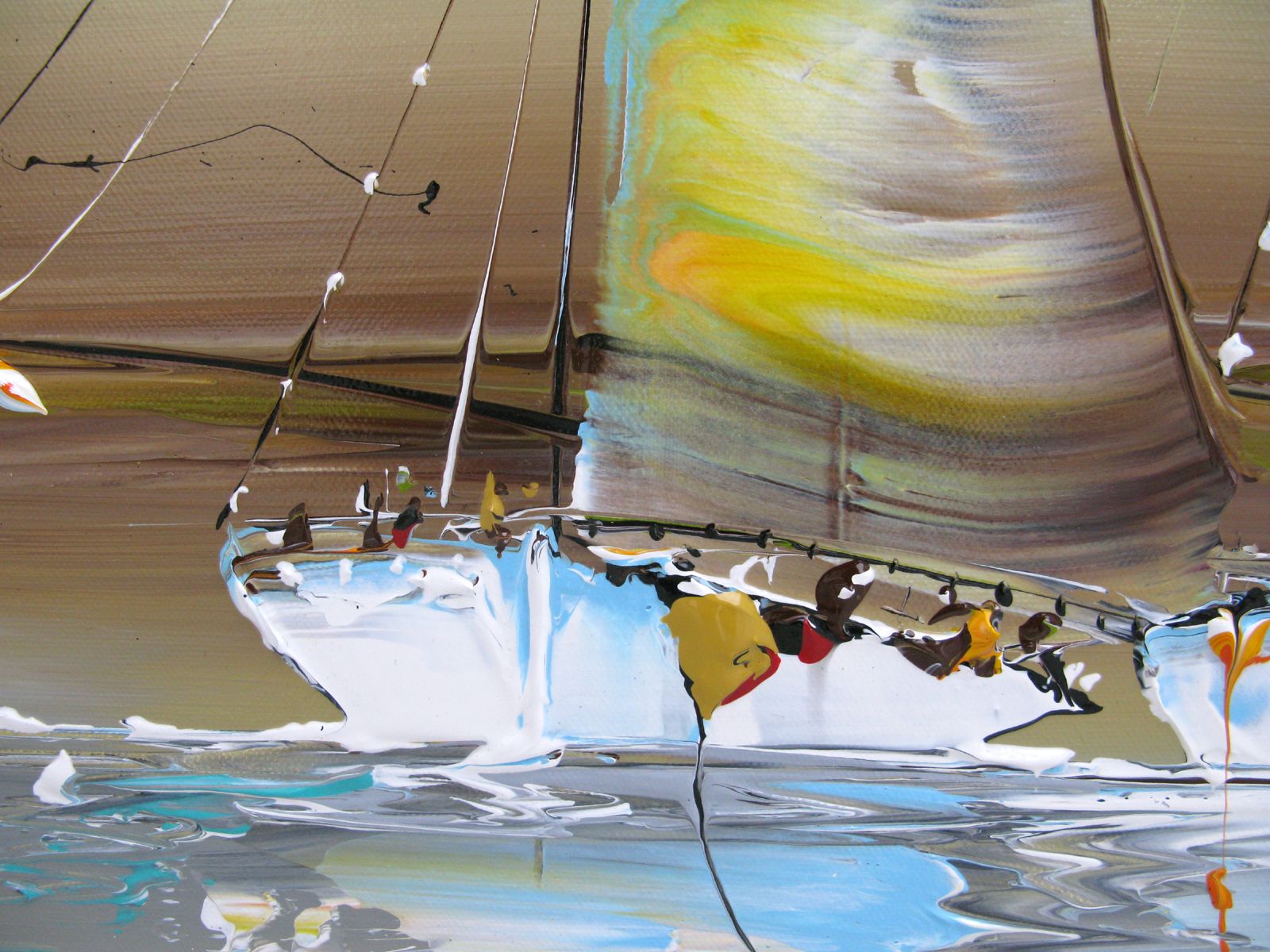 Tableau de F. BOUTET a pour titre  MARINE ABSTRAIT 112 style no dim : F. BOUTETprix:300