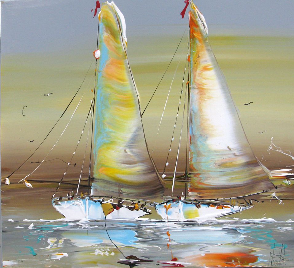 Tableau de F. BOUTET a pour titre  MARINE ABSTRAIT 112 style no dim : F. BOUTETprix:300