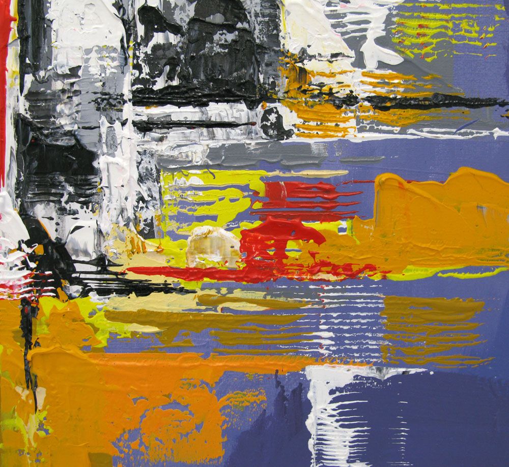 Tableau de FARID AMRAR a pour titre  Construction inachevée style abstrait dim : FARID AMRARprix:520