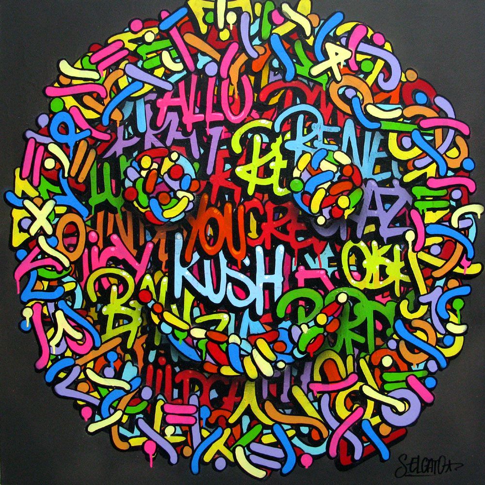 Tableau de EL GATO S. a pour titre  Fast style graffiti, street art dim : EL GATO S.prix:950