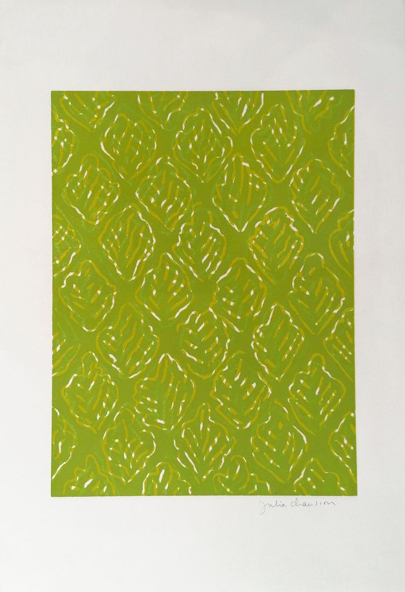 Editions d'art de JULIA CHAUSSON a pour titre  FEUILLAGES style figuratif dim : JULIA CHAUSSONprix:120