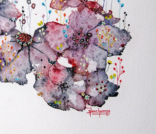 Dessin de AMANDINE DESCHAMPS a pour titre  FLEURS DE SEL 12 style figuratif dim : AMANDINE DESCHAMPSprix:170