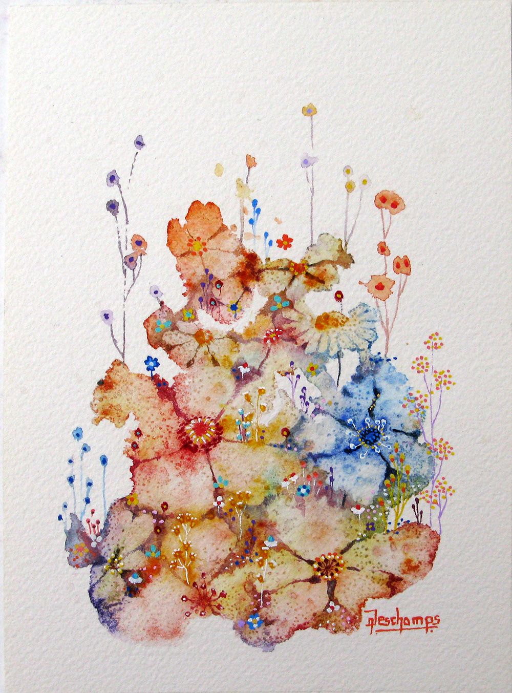 Dessin de AMANDINE DESCHAMPS a pour titre  FLEURS DE SEL 1 style figuratif dim : AMANDINE DESCHAMPSprix:90