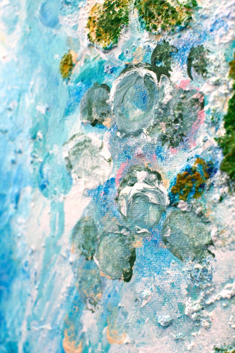 Tableau de Philippe Boliviera a pour titre  Flux de Marrée style abstrait dim : Philippe Bolivieraprix:850