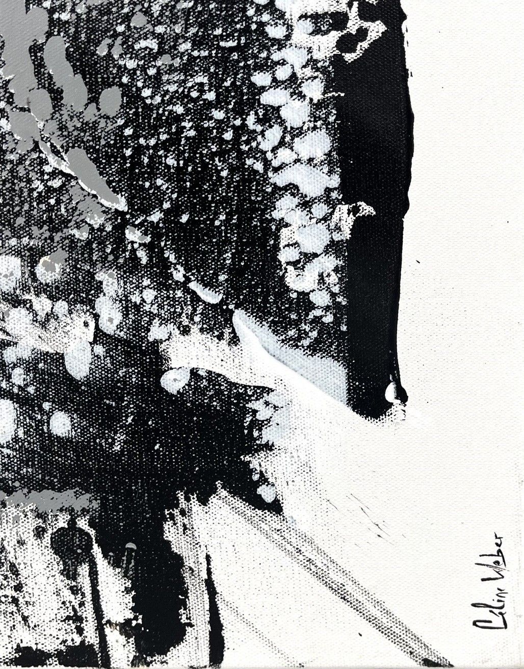 Tableau de CELINE WEBER a pour titre  Fragments célestes style abstrait dim : CELINE WEBERprix:1500