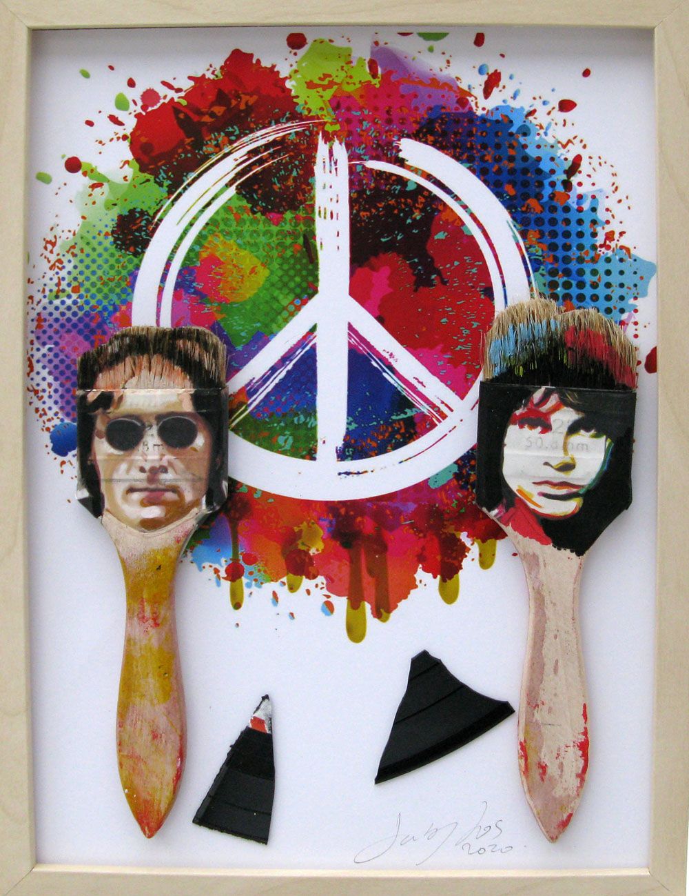 Tableau de GABY JOSEPHINE a pour titre  LOVE & PEACE style no dim : GABY JOSEPHINEprix: