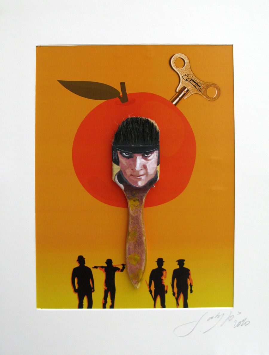 Tableau de GABY JOSEPHINE a pour titre  ORANGE MECANIQUE style graphique dim : GABY JOSEPHINEprix: