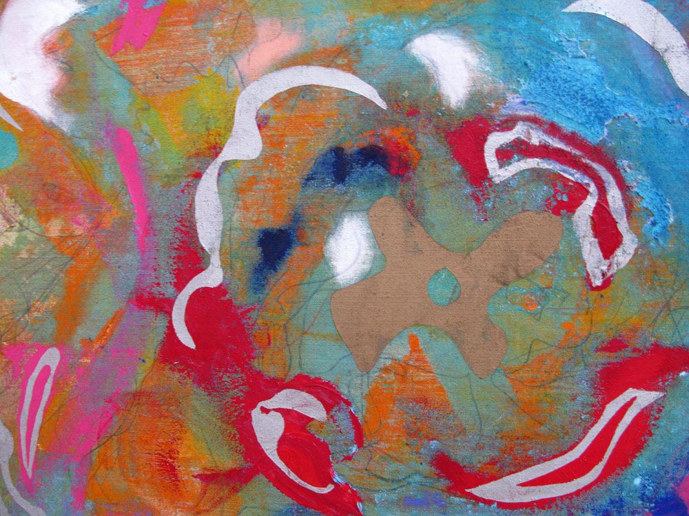 Tableau de GIACOMO a pour titre  VENT FLEURS ET MER style abstrait dim : GIACOMOprix:2000