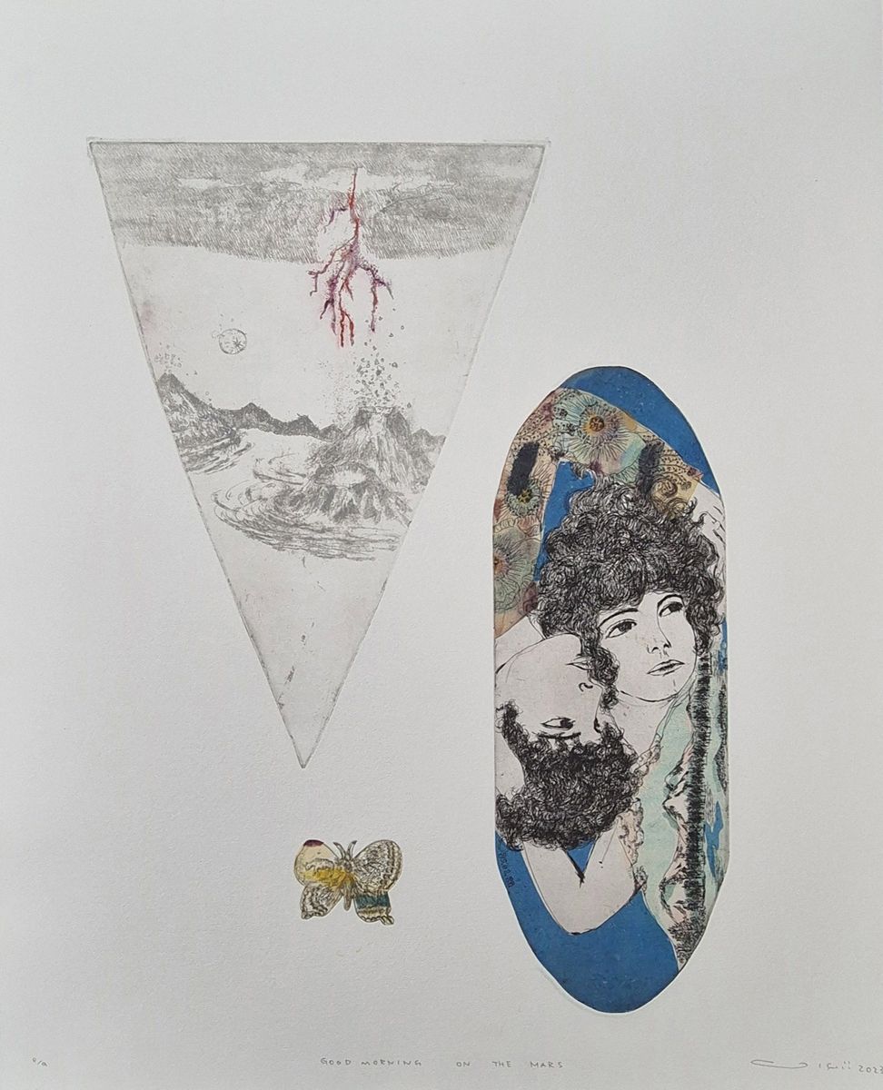 Editions d'art de ATSUKO ISHII a pour titre  GOOD MORNING ON THE MARS style figuratif dim : ATSUKO ISHIIprix:250