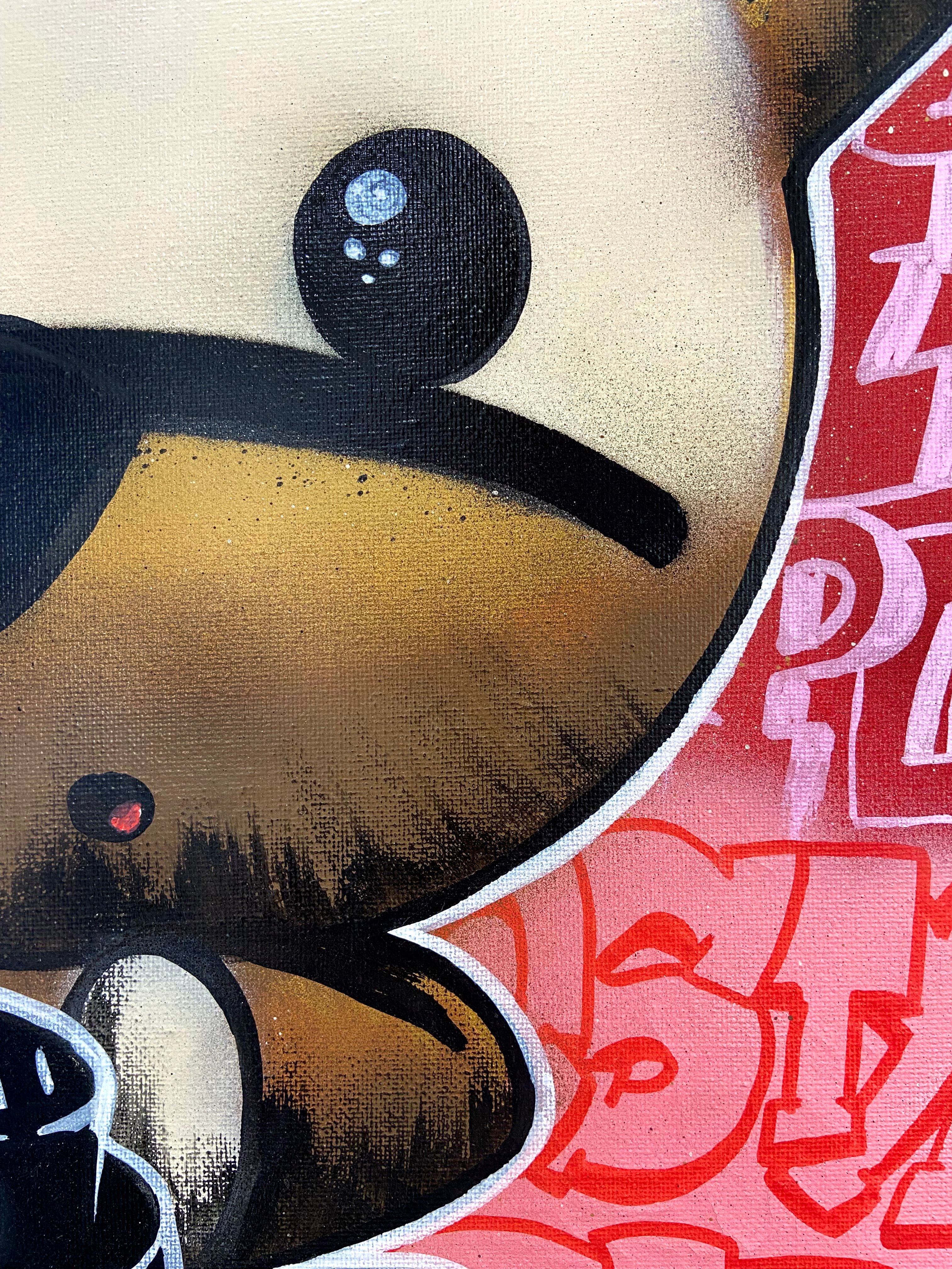 Tableau de GUTI a pour titre  Forever young style street art dim : GUTIprix:250