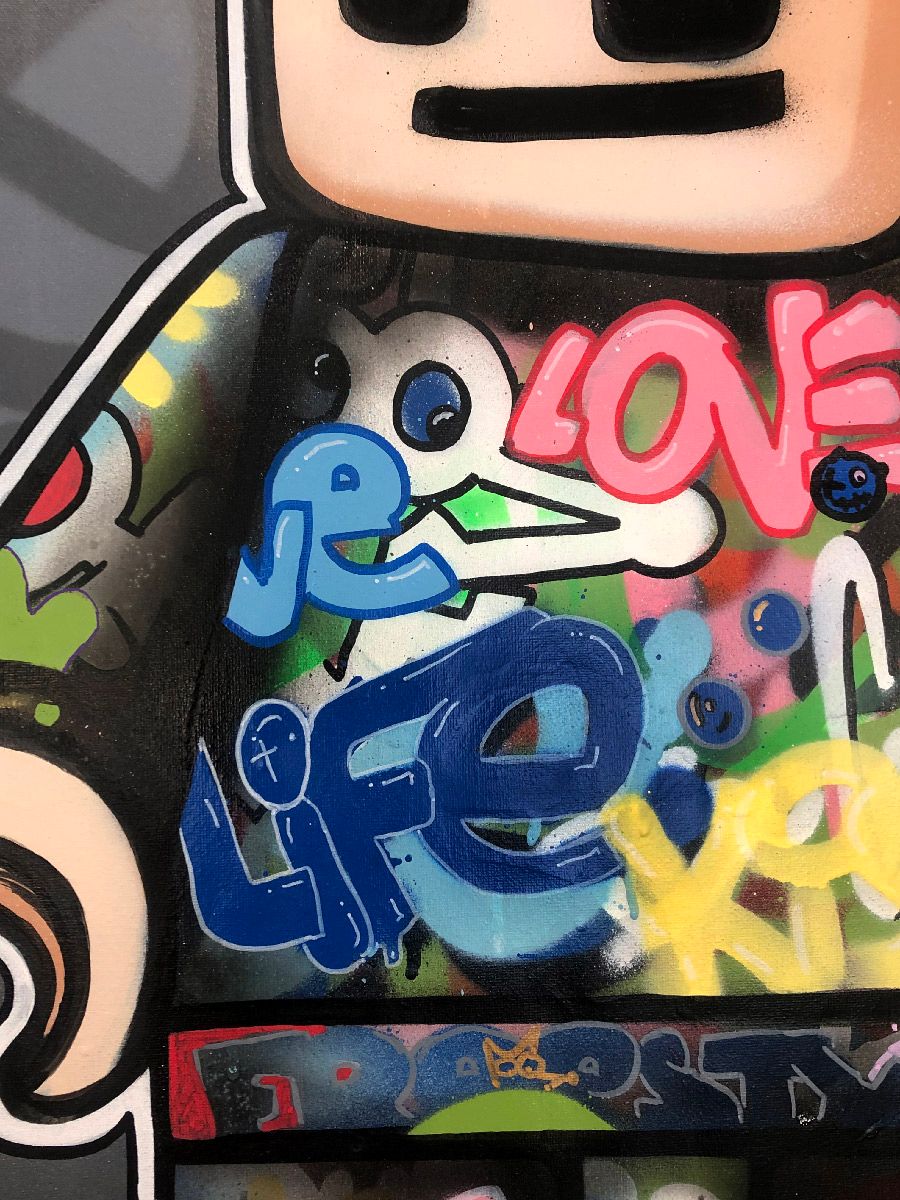 Tableau de GUTI a pour titre  For the Fun style street art dim : GUTIprix:490