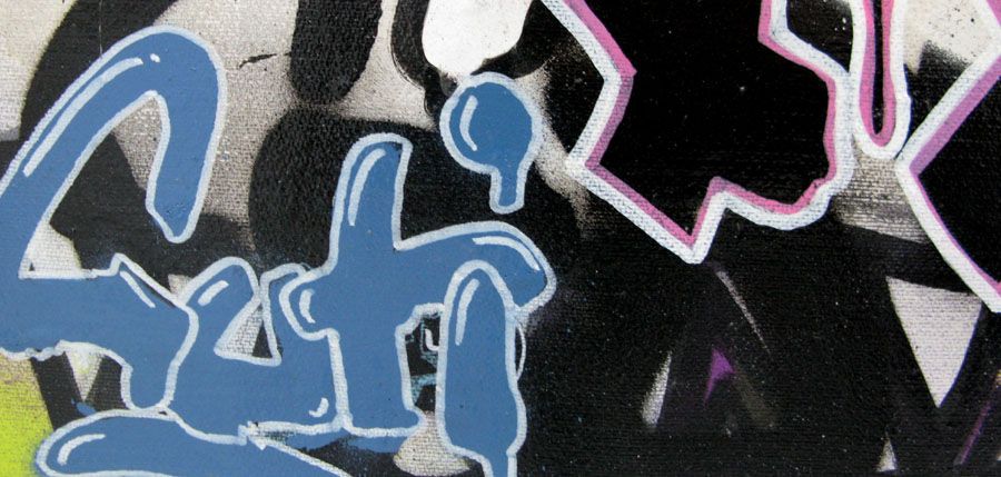 Tableau de GUTI a pour titre  BATTLE FUNNEL LIGHT style street pop art dim : GUTIprix: