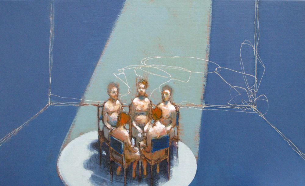 Tableau de MASSEBEUF Olivier a pour titre  Gardian knot style figuratif dim : MASSEBEUF Olivierprix:450