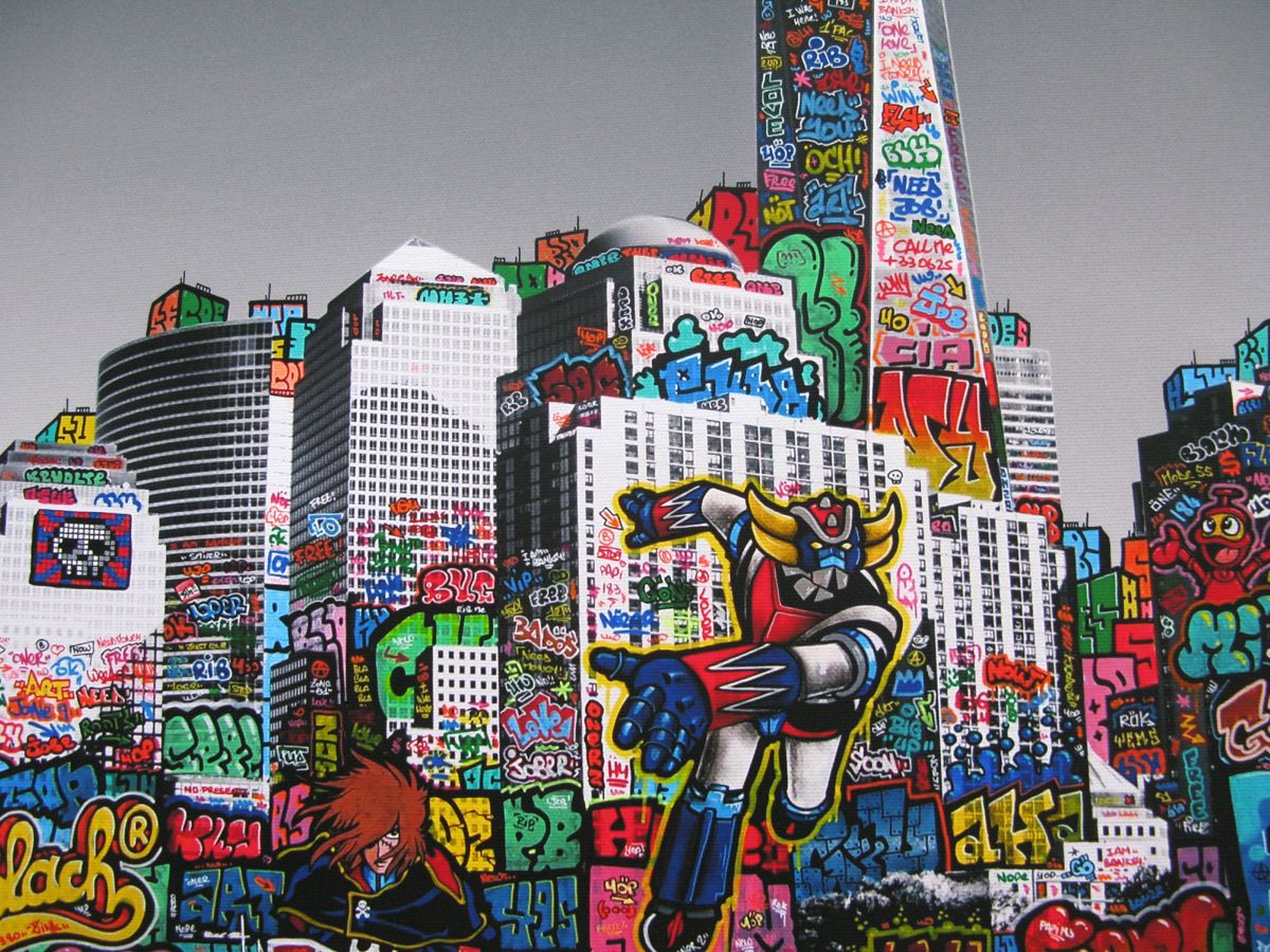 Editions d'art de BLACH a pour titre  GOLDO style graffiti, street pop art dim : BLACHprix:160