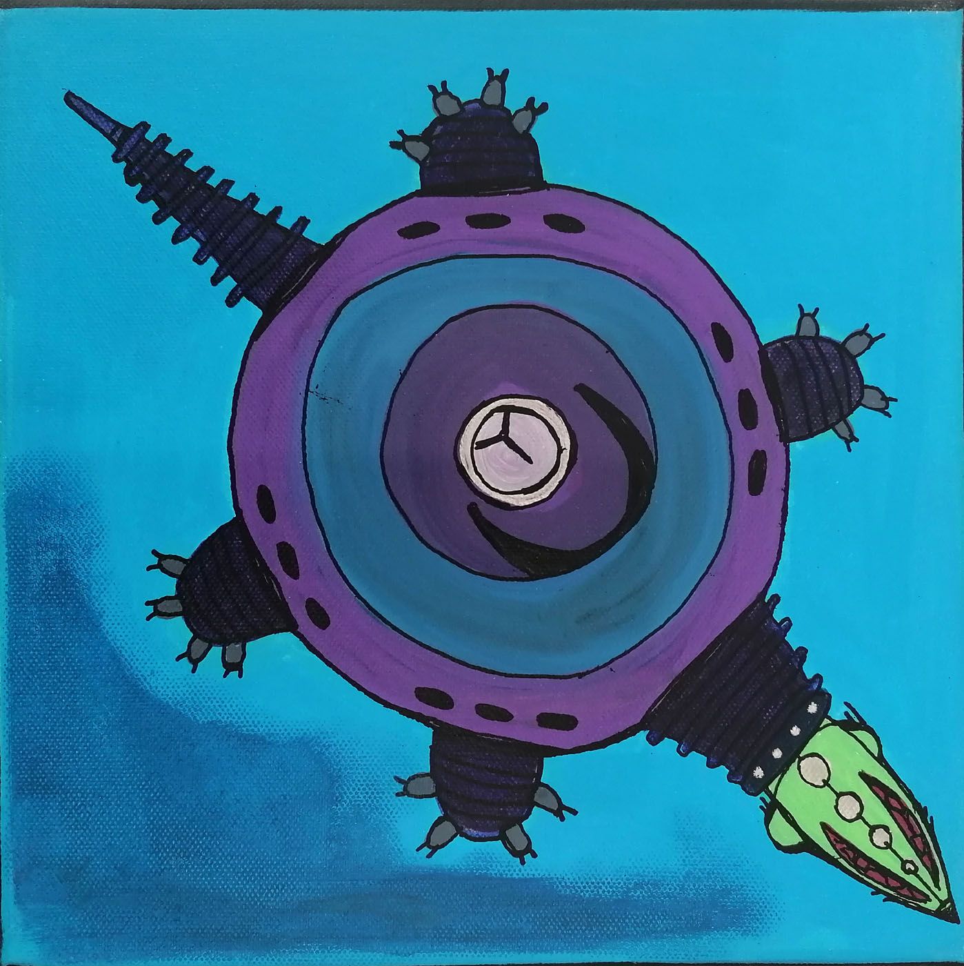 Tableau de TAREK a pour titre  Golgoth #1 style street pop art dim : TAREKprix:300